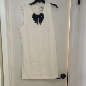 Sam Edelman White Dress with Black Bow